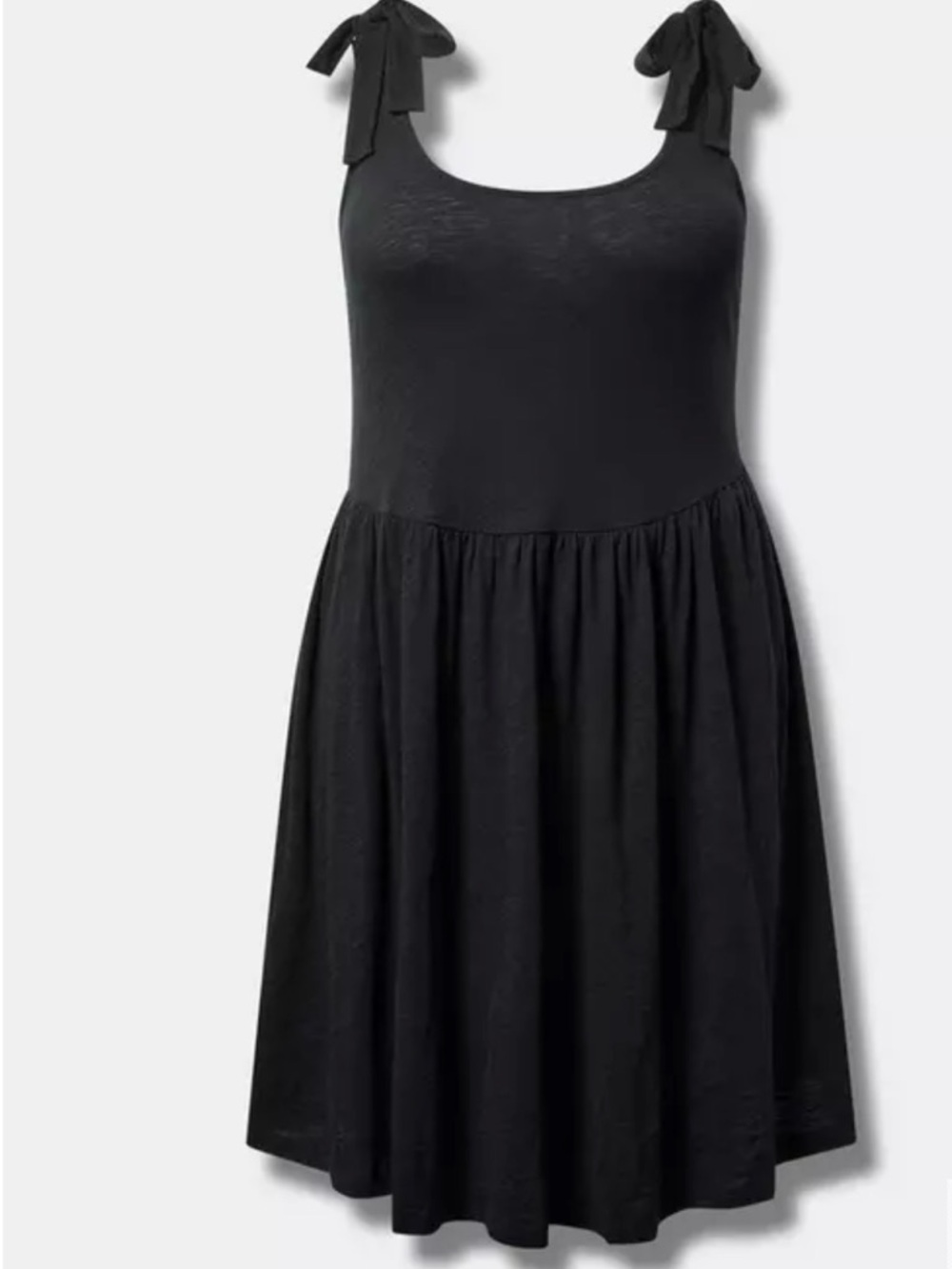 torrid Black Tie-Shoulder Scoop Dress